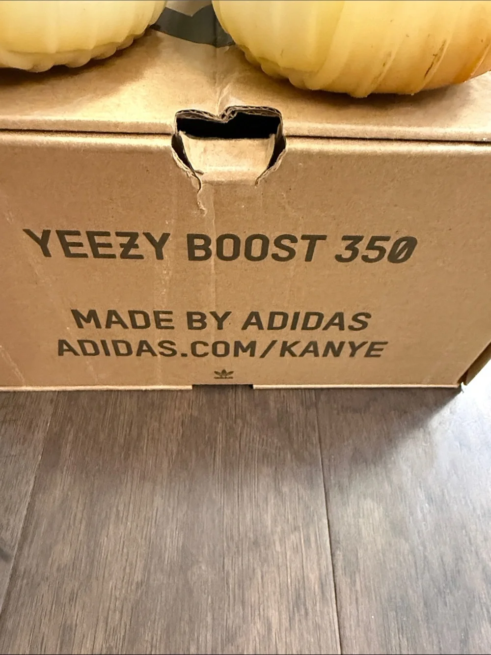 Adidas Yeezy Boost 350 Men's Knit Sneakers in Light Gray and Yellow
